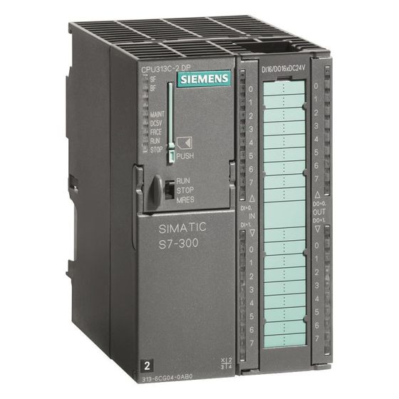 Siemens SIMATIC S7-300 CPU 313C-2 DP Kompakt-CPU 16DE/16DA 128kByte 80x125x130mm 6ES73136CG040AB0