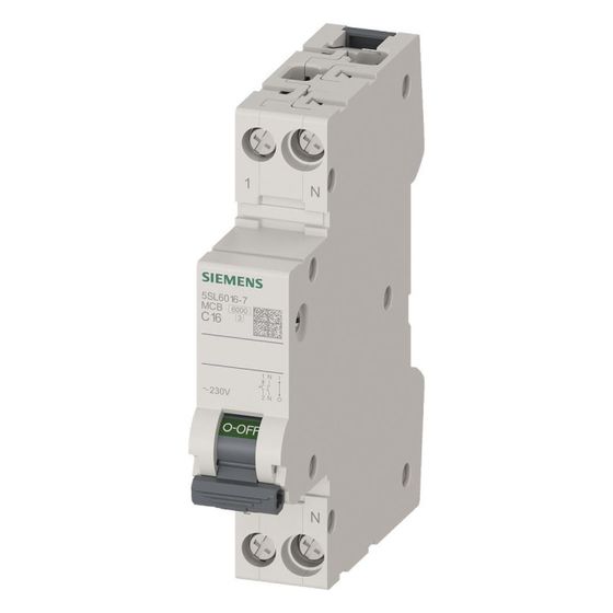 Siemens Leitungsschutzschalter 5SL6016-7 1+N-polig 16A C 6kA 1TE 230V