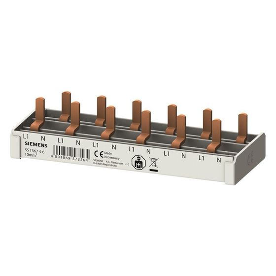 Siemens Stiftsammelschiene 5ST3674-6 2-phasig 10mm2 6TE 113mm isoliert