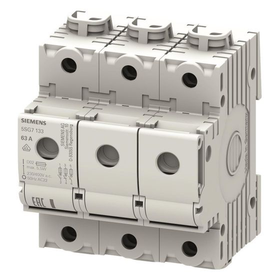Siemens MINIZED Lasttrennschalter 5SG7133 3-polig 63A 400V für NEOZED D02