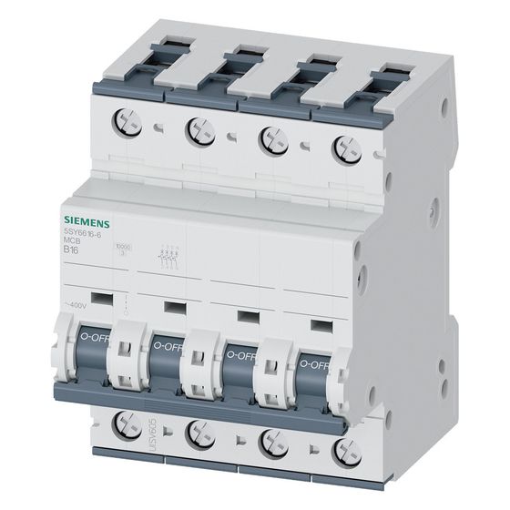 Siemens Leitungsschutzschalter 5SY6616-6 3+N-polig B 16A 400V 6kA 70mm