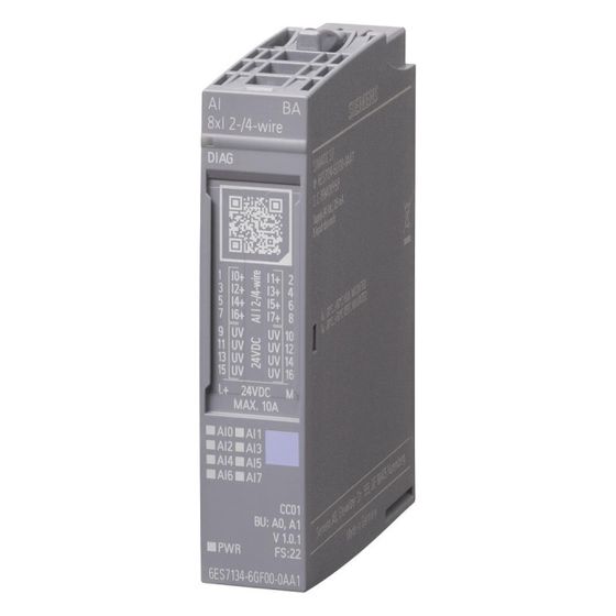 Siemens SIMATIC ET 200SP Analoges Eingangsmodul AI 8XI 16 Bit 15x73x58mm 6ES7134-6GF00-0AA1