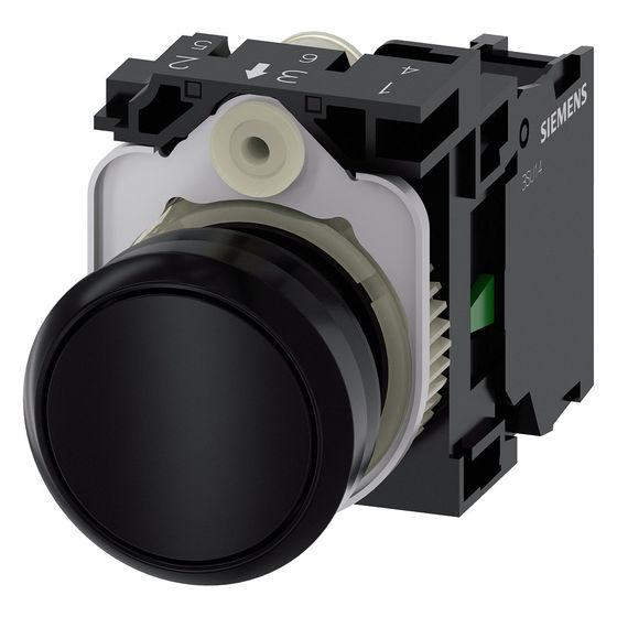 Siemens 3SU1100-0AB10-1BA0 DRUCKTASTER, SCHWARZ