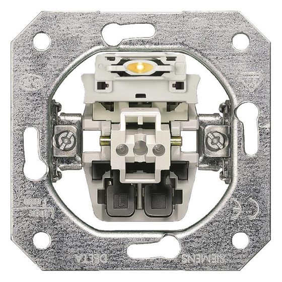 Siemens DELTA Kontrollschalter Ausschalter 1-polig Unterputz 10A 250V IP20 70x70x32mm 5TA2150