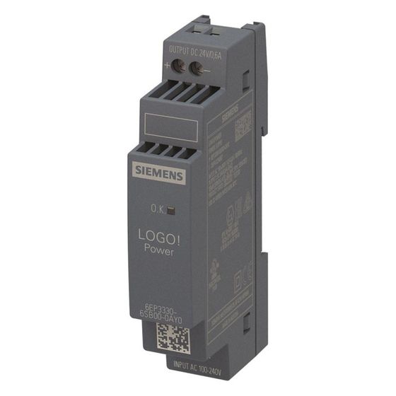 Siemens LOGO!Power Stromversorgung 24V 0,6A 14,4W IP20 90x18x53mm 6EP33306SB000AY0