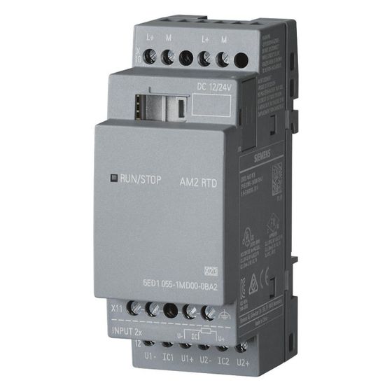 Siemens LOGO! AM2 RTD Erweiterungsmodul 2AE -50 bis 200 Grad C 90x35,5x58mm 6ED10551MD000BA2