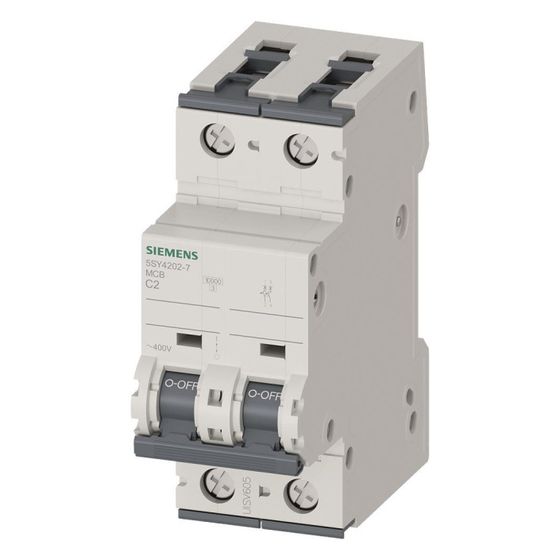 Siemens Leitungsschutzschalter 5SY42027 C 2A 2-polig 10kA 400V
