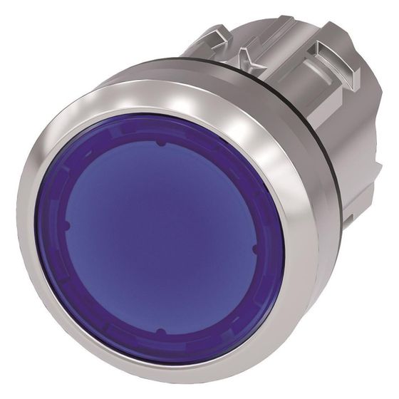 Siemens SIRIUS ACT Leuchtdrucktaster flach tastend Metall 22,3mm Blau 3SU1051-0AB50-0AA0