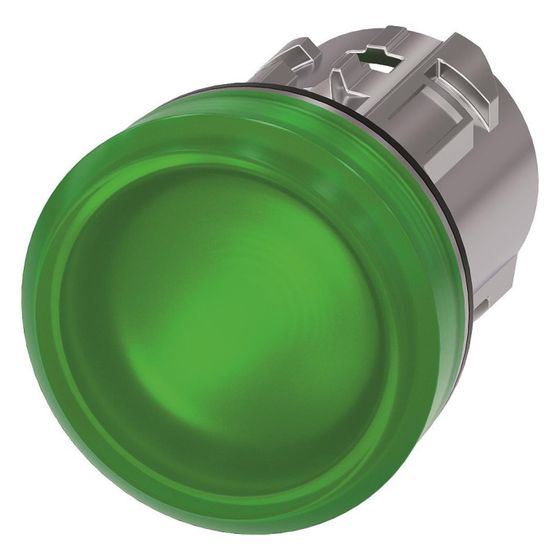 Siemens Leuchtmelder rund hoch 22,3mm IP67/IP69K grün 3SU10516AA400AA0