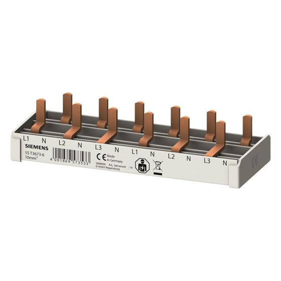 Siemens Stiftsammelschiene kompakt 10mm2 6TE 4-phasig 113mm 230V 5ST3673-6