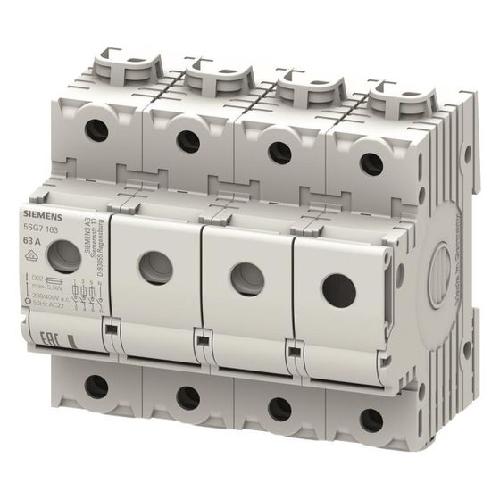 Siemens MINIZED Lasttrennschalter 5SG7163 4-polig 63A 400V D02 für NEOZED Sicherungseinsätze