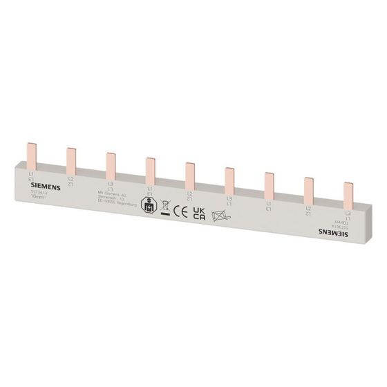 Siemens Stiftsammelschiene 10mm2 3-phasig 9TE 158mm berührungssicher 5ST3614
