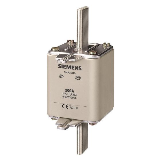 Siemens NH-Sicherungseinsatz NH3 500A 500V AC/440V DC gG mit Stirnkennmelder 3NA3365