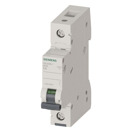 Siemens Leitungsschutzschalter 5SL4 1-polig C 6A 10kA 1TE 5SL4106-7