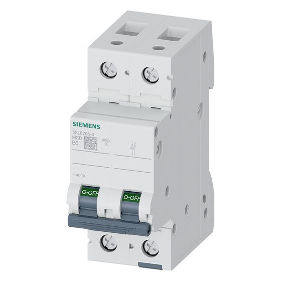 Siemens Leitungsschutzschalter 5SL6206-6 SENTRON 2-polig B 6A 400V 6kA