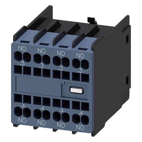 Siemens Hilfsschalterblock SIRIUS 3RH29 4 Schließer Federzuganschluss für 3RT2 und 3RH2 3RH2911-2FA40