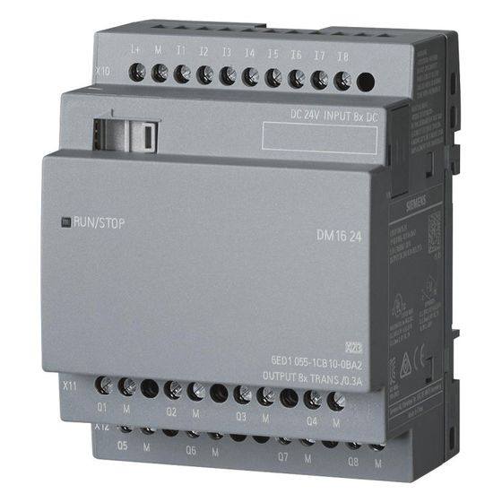 Siemens LOGO!8 DM16 24 Erweiterungsmodul 8DE/8DA Transistor 24V DC 6ED10551CB100BA2