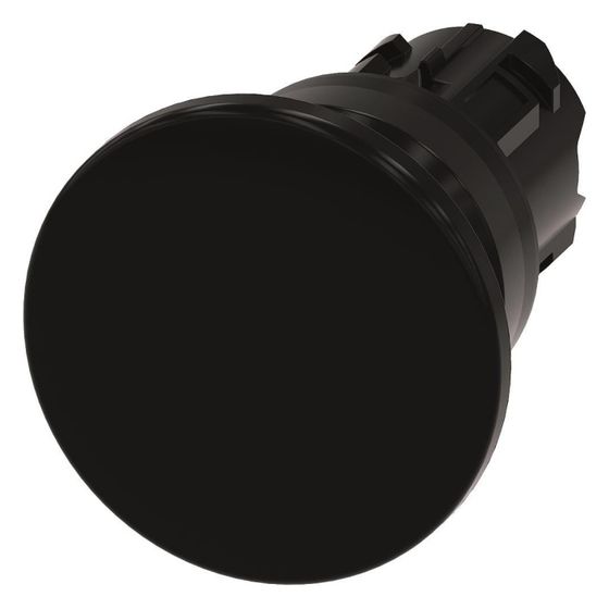 Siemens Pilzdrucktaster 40mm tastend IP67/IP69K Kunststoff schwarz 3SU1000-1BD10-0AA0