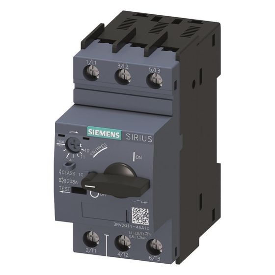 Siemens Motorschutzschalter 3RV2011-4AA10 S00 10-16A 7,5kW Schraubanschluss IP20 97x45x97mm