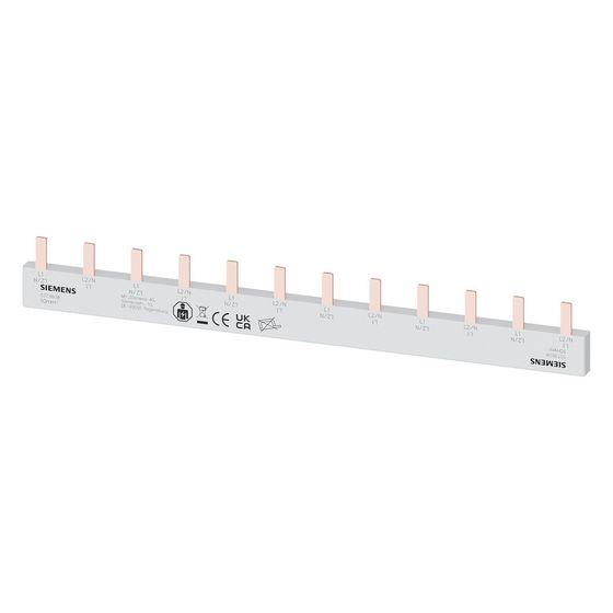 Siemens Sammelschiene 5ST3608 2-phasig 10mm2 210mm für 6 FI/LS 1P+N