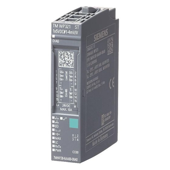 Siemens Wägeelektronik SIWAREX WP321 1 Kanal RS-485 19,2-28,8V DC 15x73x58mm 7MH4138-6AA00-0BA0