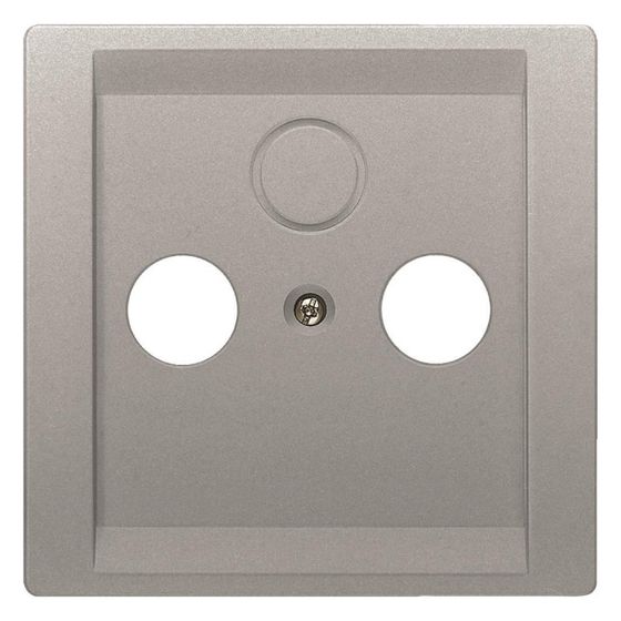 Siemens DELTA style Antennen-Abdeckplatte Zentralplatte Platin 68x68mm für SAT-Anschlussdosen 5TG13381
