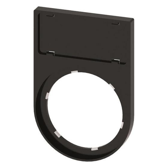Siemens Schildträger flach abgerundet Schwarz für Schild 12,5x27mm 44,8x29,8mm 3SU19000AR100AA0