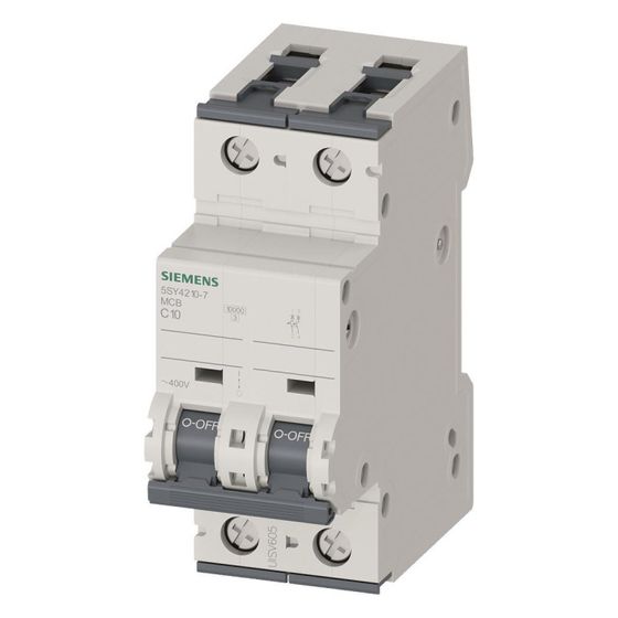 Siemens Leitungsschutzschalter 5SY42107 2-polig C 10A 400V 10kA Einbautiefe 70mm