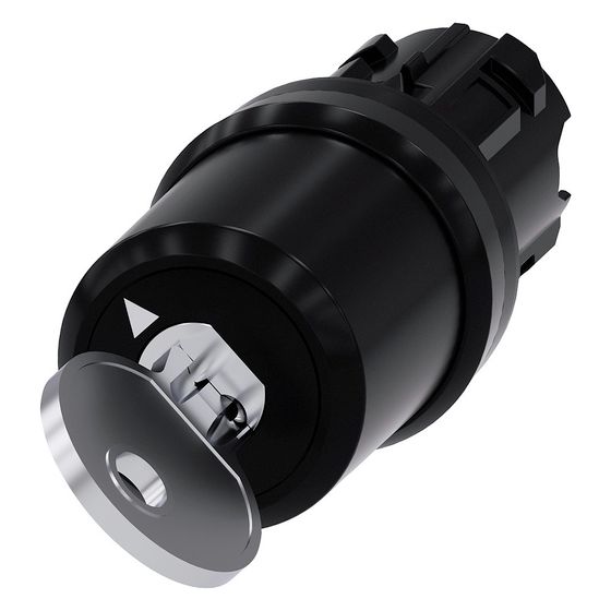 Siemens Schlüsselschalter 3SU1000-5BF11-0AA0 2 Schaltstellungen IP67/IP69K 22,3mm
