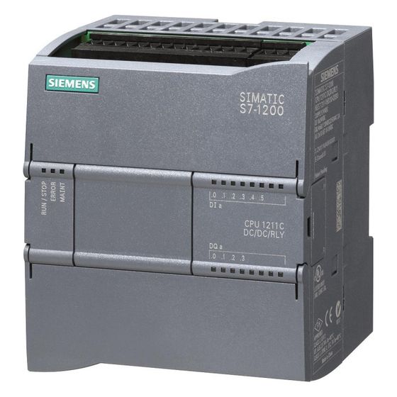 Siemens SIMATIC S7-1200 CPU 1211C Kompakt-CPU DC/DC/Relais 6 DI 4 DO 2 AI 90x100x75mm