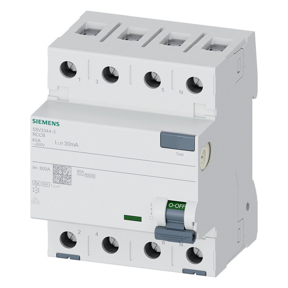 Siemens FI-Schutzschalter Siemens, 4-polig, Typ F, 40A, 30mA, 5SV3344-3... SIEMENS-5SV33443 4001869484464 (Abb. 7)