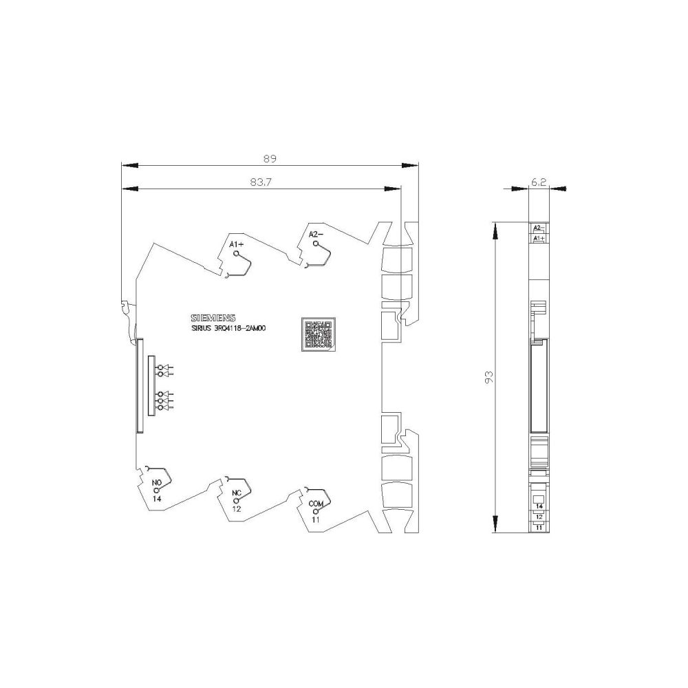 Siemens Plug-In-Koppler 3RQ4118-2AM00 1 Wechsler 24V DC Federzuganschluss mit LED... SIEMENS-3RQ41182AM00 4047621118413 (Abb. 2)