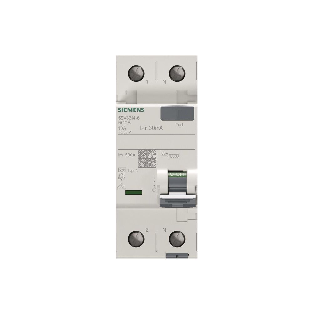 Siemens FI-Schutzschalter 5SV3314-6 Typ A 40A 30mA 2-polig 2TE 230V... SIEMENS-5SV33146 4001869429649 (Abb. 3)