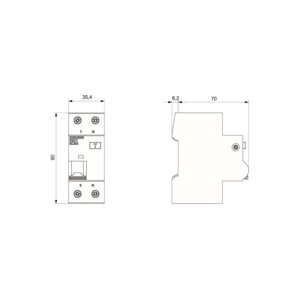Siemens 5SU13567KK10 FI-/Leitungsschutz- einrichtung TypA T70mm 30mA 6kA C 10A... SIEMENS-5SU13567KK10 4001869306797 (Abb. 3)