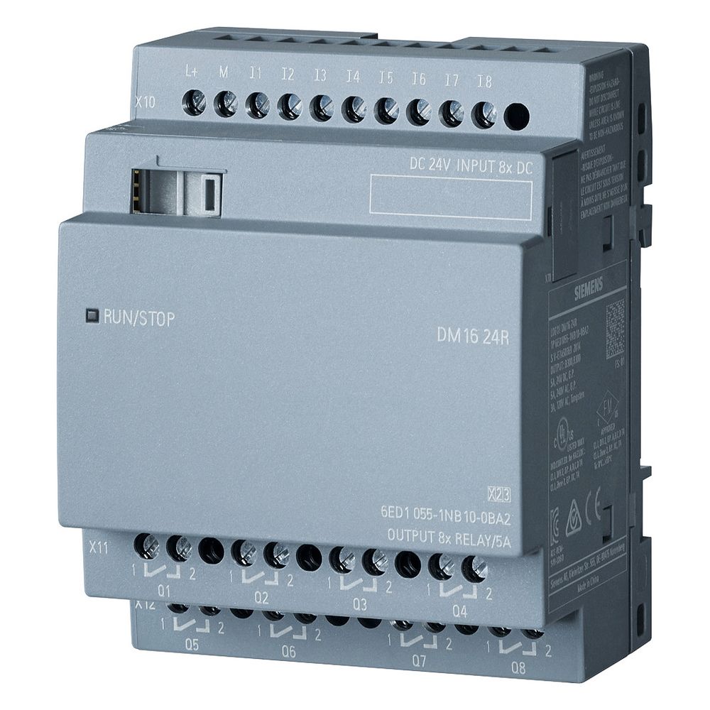Siemens LOGO! DM16 24R Erweiterungsmodul 8DE/8DA Relais 5A 90x71,5x58mm 6ED10... SIEMENS-6ED10551NB100BA2 4034106029500 (Abb. 4)