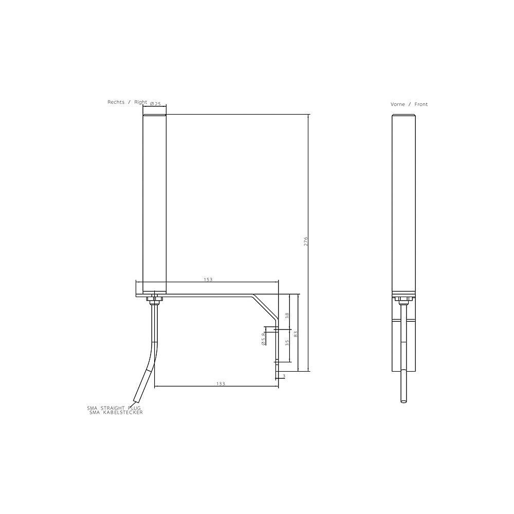 Siemens Mobilfunkantenne ANT794-4MR 2G/3G/4G IP54 mit 5m Anschlusskabel... SIEMENS-6NH98601AA00 4019169851909 (Abb. 4)