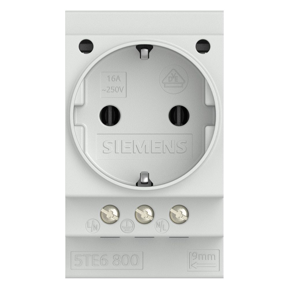 Siemens Schuko-Steckdose 16A 230V 2,5 TE IP20 5TE6800... SIEMENS-5TE6800 4001869311982 (Abb. 8)
