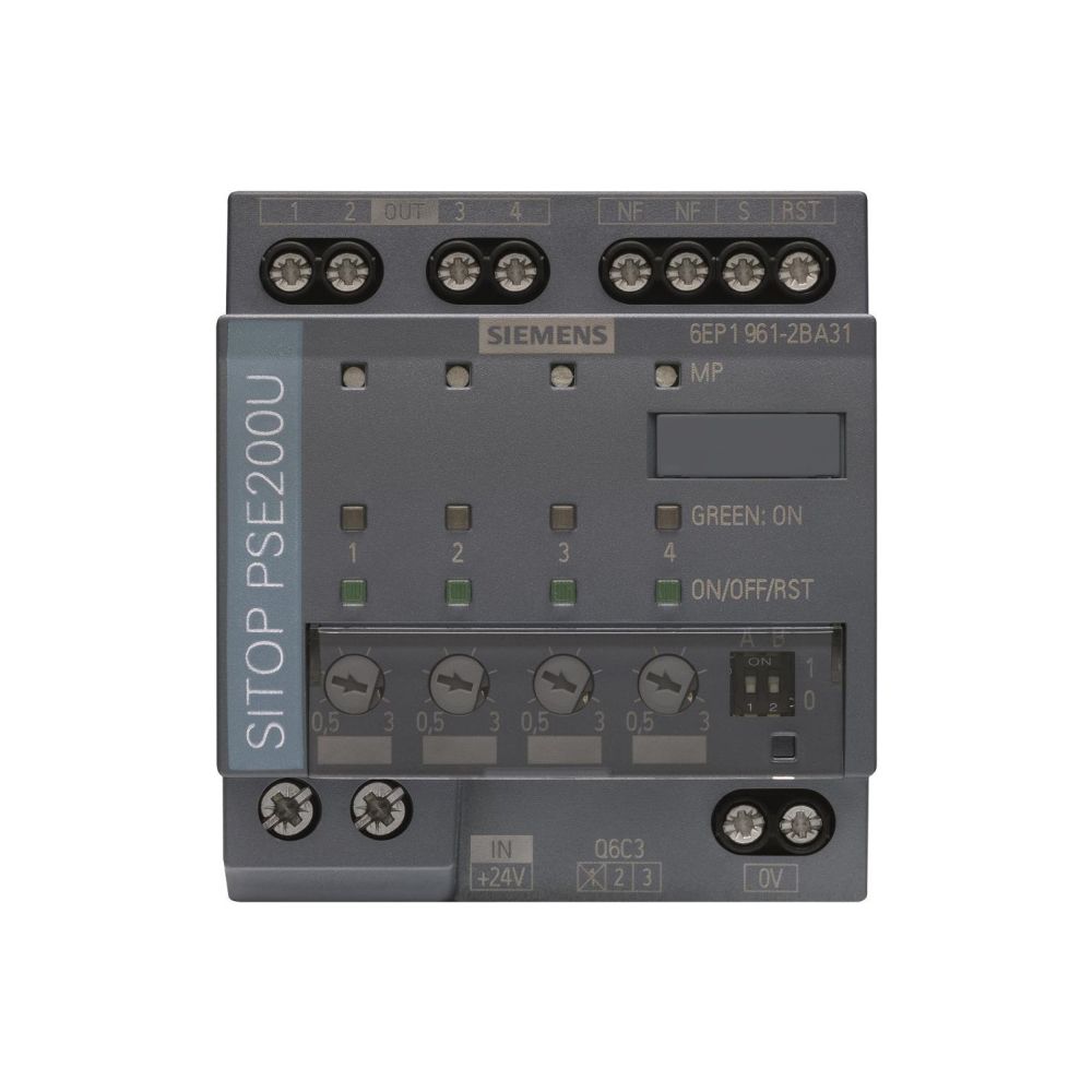 Siemens SITOP PSE200U Selektivitätsmodul 4-kanalig 24VDC 0,5A Schraubanschluss 80... SIEMENS-6EP19612BA31 4025515153399 (Abb. 2)