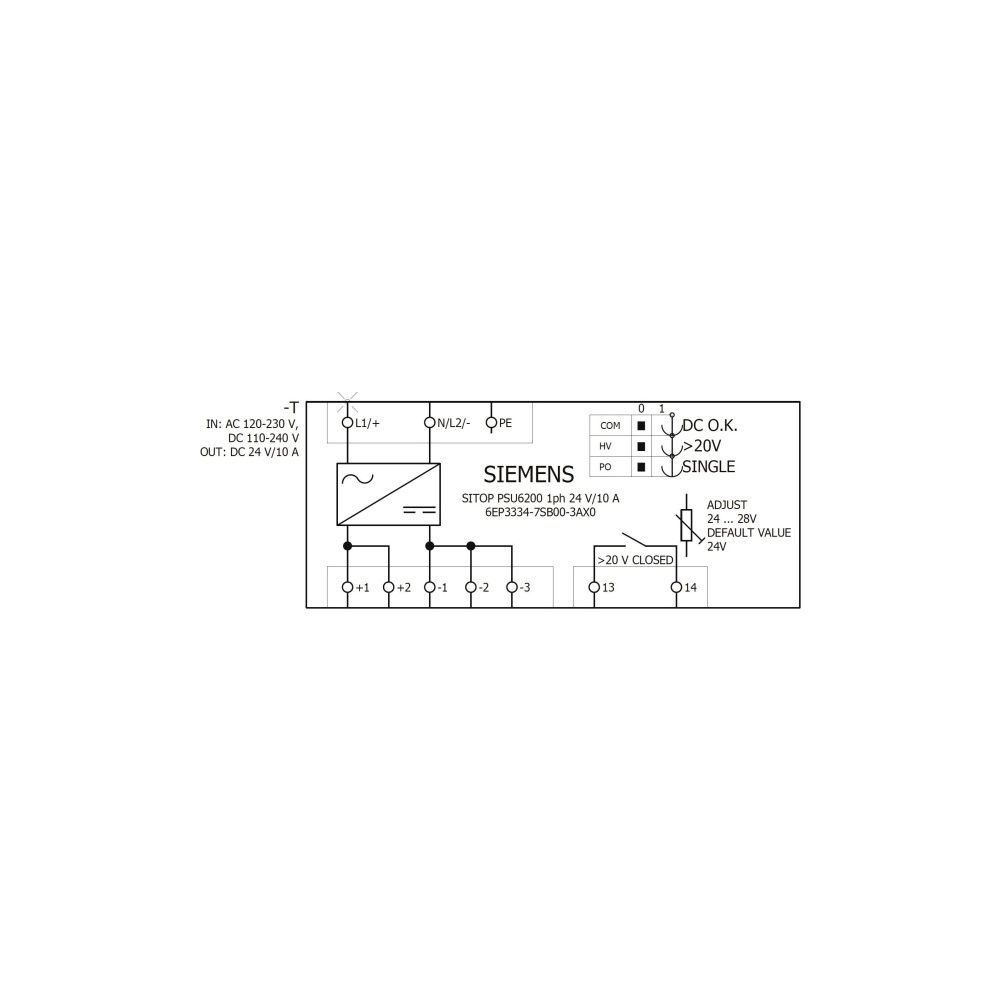Siemens SITOP PSU6200 Netzgerät 24V 10A 240W IP20 135x45x125mm 6EP3334-7SB00-... SIEMENS-6EP33347SB003AX0 4025515155188 (Abb. 6)
