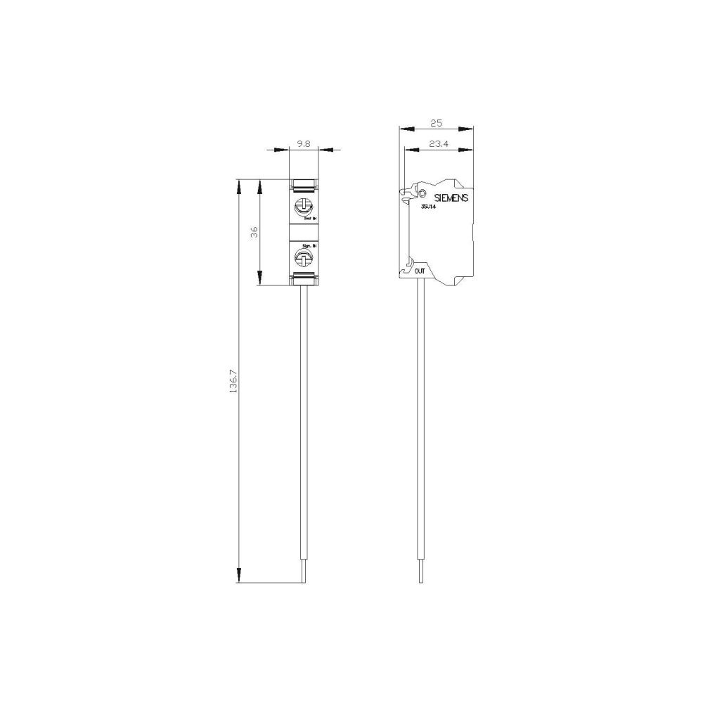 Siemens LED-Testmodul mit Diode 12-240V AC/DC Schraubanschluss 3SU1400-1CK10-... SIEMENS-3SU14001CK101AA0 4011209965171 (Abb. 3)