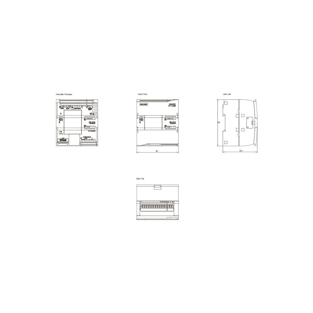 Siemens SIMATIC S7-1200 CPU 1211C Kompakt-CPU DC/DC/DC 6 DI 4 DO 2 AI 24V 90x... SIEMENS-6ES72111AE400XB0 4047623402671 (Abb. 2)