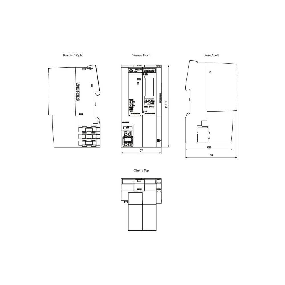 Siemens SIMATIC ET 200SP Bundle Profinet IM 155-6PN ST mit Servermodul und Bu... SIEMENS-6ES71556AA010BN0 4047623408154 (Abb. 2)