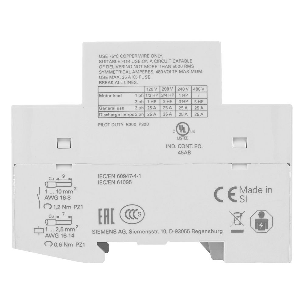 Siemens Insta-Schütz 5TT5030-2 4 Schließer 25A 24V AC/DC 2TE IP20 70mm Einbautiefe... SIEMENS-5TT50302 4001869435077 (Abb. 4)