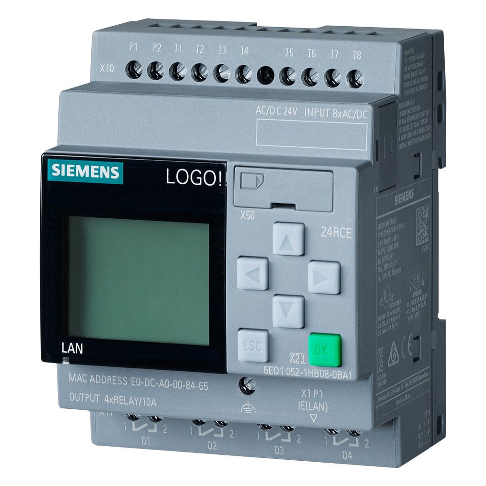 Siemens LOGO! 24 RCE Logikmodul mit Display 8 Digitaleingänge 4 Relaisausgäng... SIEMENS-6ED10521HB080BA2 4034106034443 (Abb. 4)