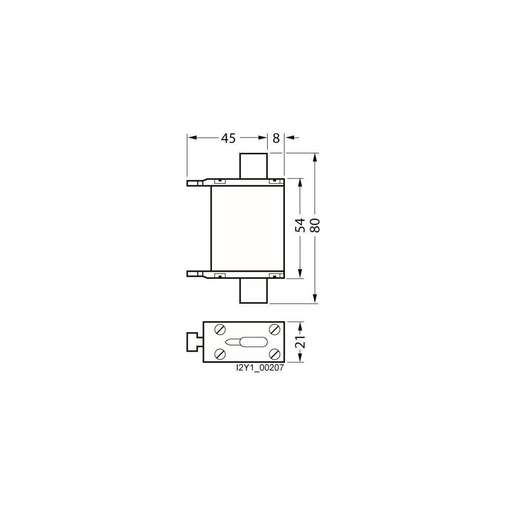 Siemens NH-Sicherung NH000 100A 400V gG mit Kombikennmelder und isolierten Metallgrif... SIEMENS-3NA68304 4001869216713 (Abb. 2)