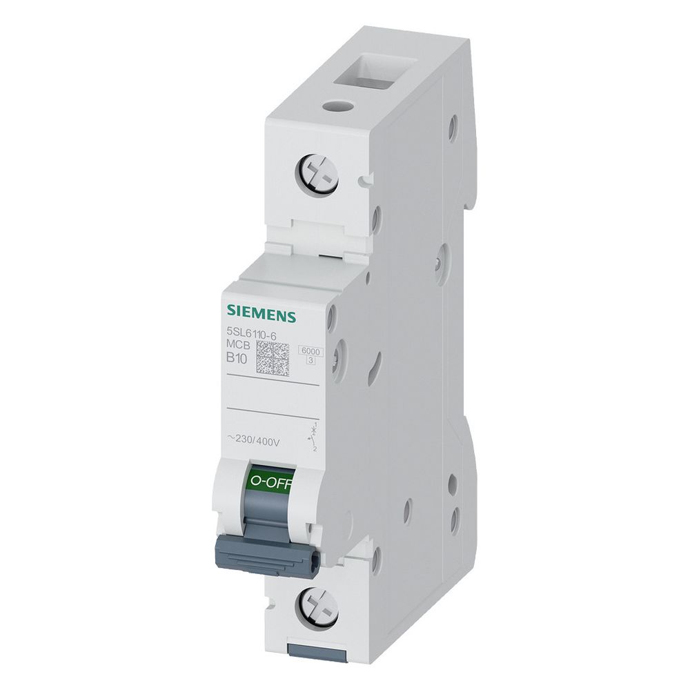 Siemens Leitungsschutzschalter 5SL6110-6 1-polig B 10A 6kA 230/400V AC IP20... SIEMENS-5SL61106 4001869388281 (Abb. 10)