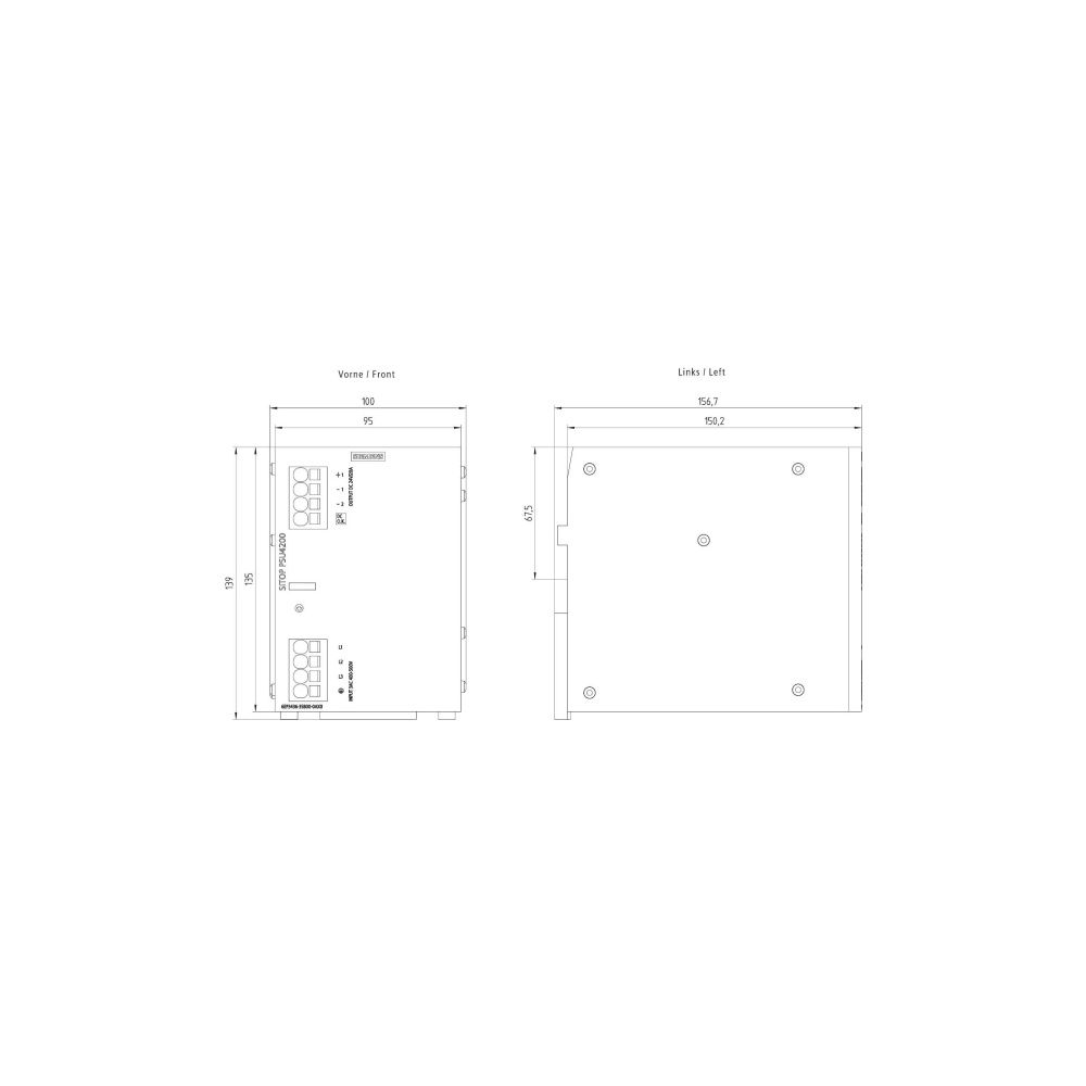Siemens SITOP PSU4200 Stromversorgung 24V 20A 480W 3phasig IP20 95x135x150mm ... SIEMENS-6EP34363SB000AX0 4025515156260 (Abb. 6)