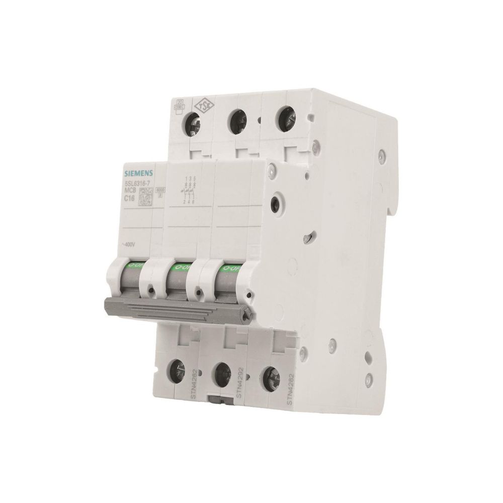 Siemens Leitungsschutzschalter 3-polig C16A 6kA 3TE 5SL6316-7... SIEMENS-5SL63167 4001869388762 (Abb. 6)
