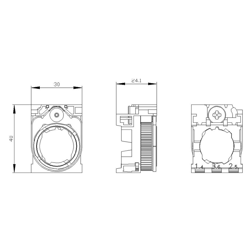 Siemens Halter für 3 Module Frontbefestigung Kunststoff 3SU1500-0AA10-0AA0... SIEMENS-3SU15000AA100AA0 4011209947726 (Abb. 6)