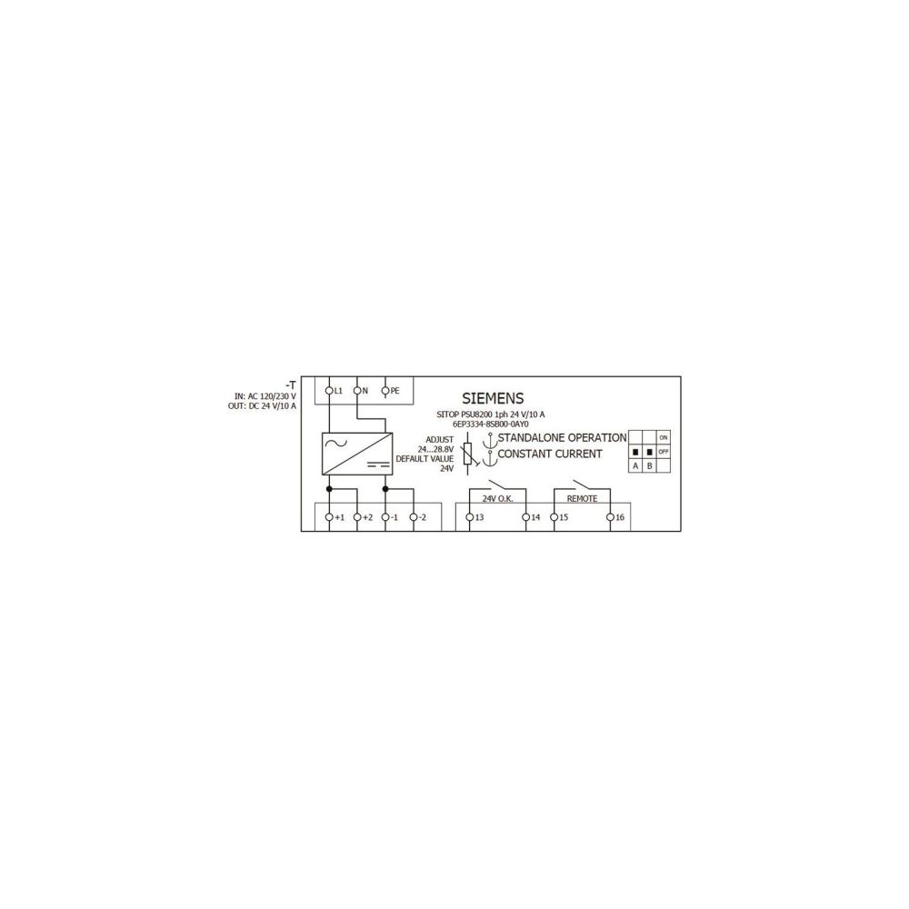Siemens SITOP PSU8200 Netzteil 24V 10A 240W geregelt Schraubanschluss IP20 55... SIEMENS-6EP33348SB000AY0 4025515154365 (Abb. 4)